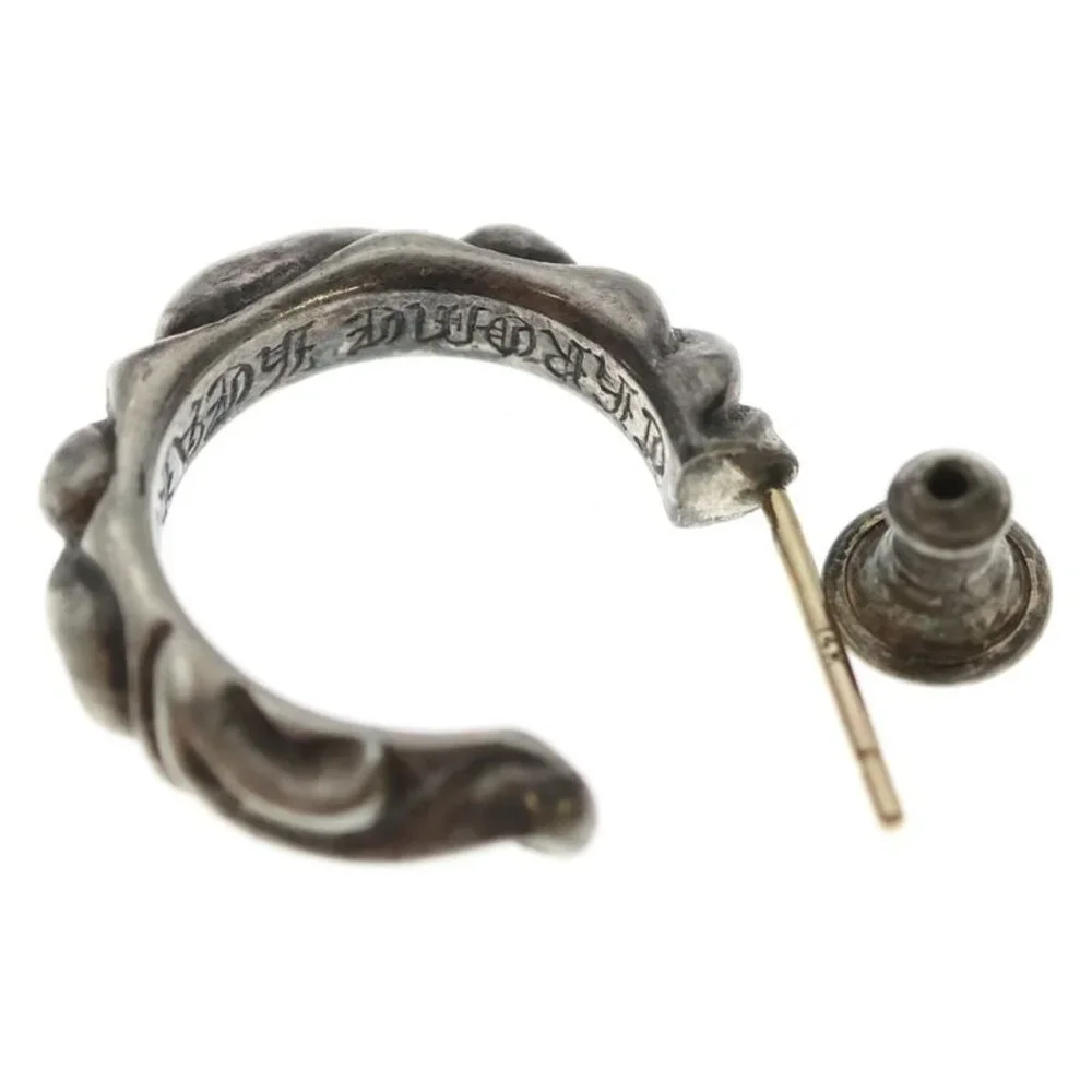 Chrome Hearts Hoop Scrool Scroll Earrings Silver - Picture 6 of 6